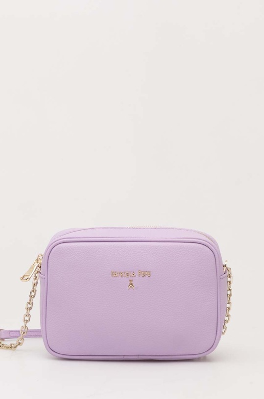 Kožená kabelka Patrizia Pepe přírodní kůže fialová CB0071.L001