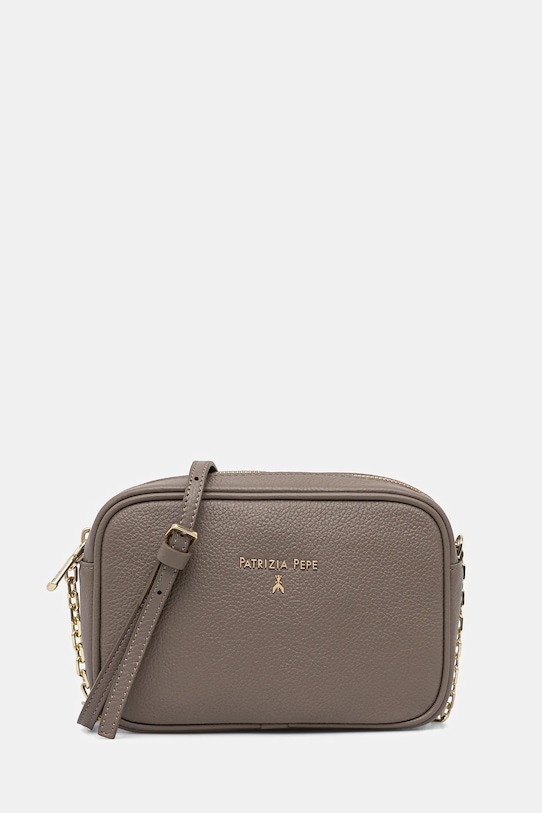 Patrizia Pepe torebka skórzana beżowy CB0071.L001