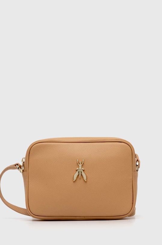 Кожаная сумочка Patrizia Pepe кожа бежевый 8B0101.L001