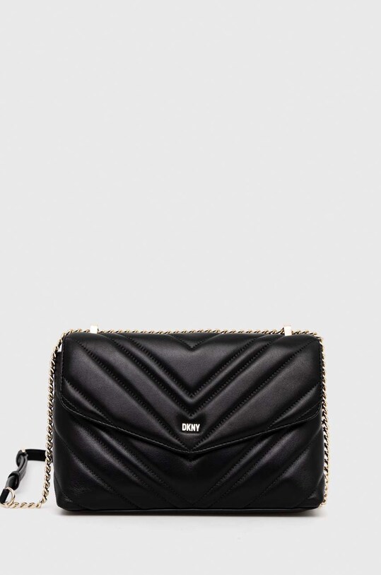 Dkny torebka skórzana skóra licowa czarny R243BV20
