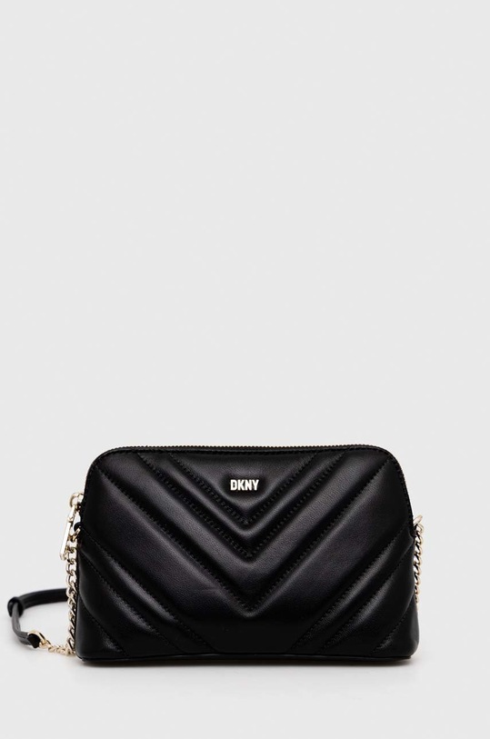 Dkny torebka skórzana skóra licowa czarny R24EBV23