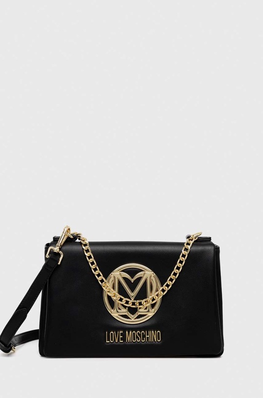 Τσάντα Love Moschino απομίμηση λείου δέρματος μαύρο JC4032PP1GLD0000