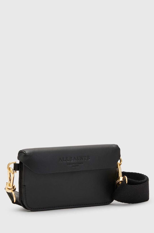 AllSaints torebka skórzana ZOE CROSSBODY skóra licowa czarny WR537X