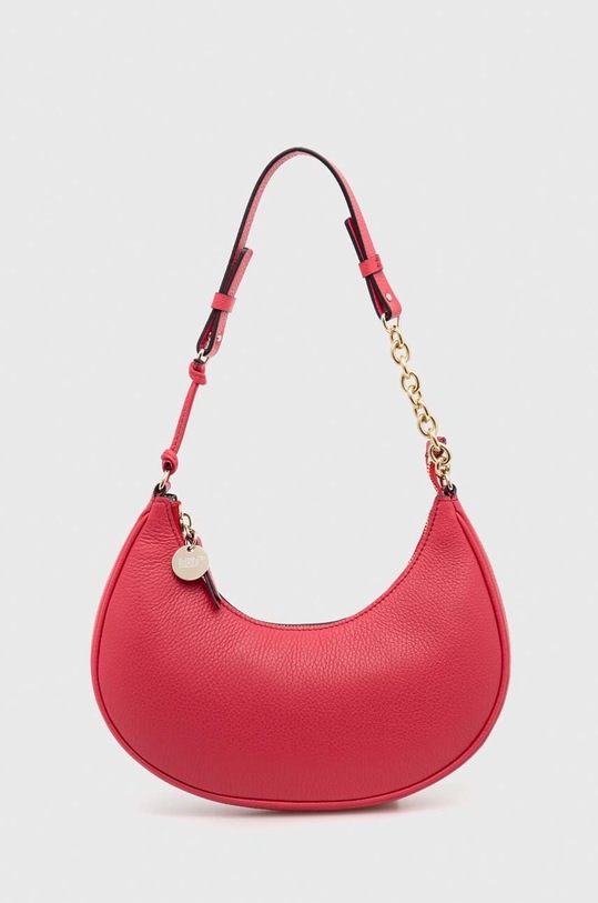 Kožená kabelka Red Valentino přírodní kůže červená 2Q2B0D39KBN