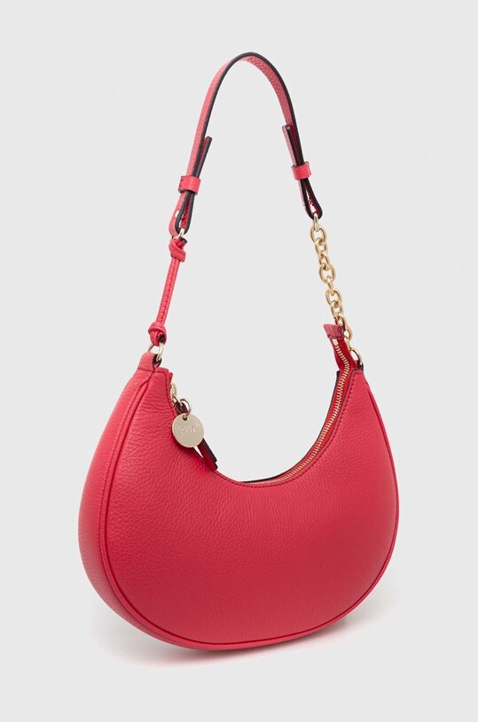 Kožená kabelka Red Valentino 2Q2B0D39KBN červená SS23