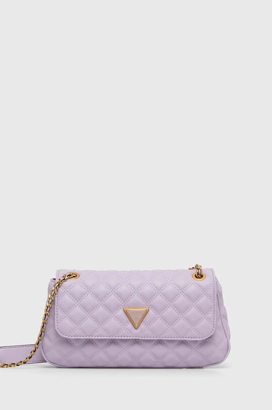 Τσάντα Guess απομίμηση λείου δέρματος μωβ HWQA87.48210