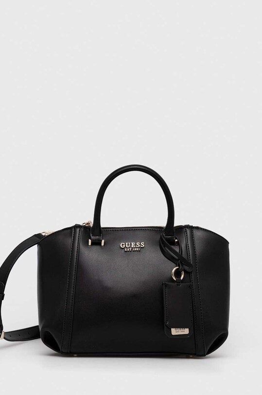 Τσάντα Guess απομίμηση λείου δέρματος μαύρο HWVG87.52060