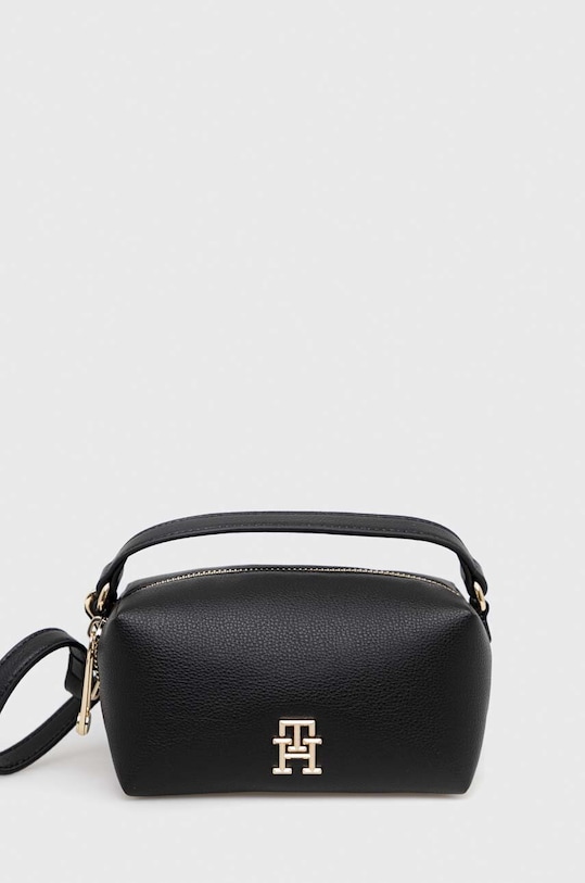 Τσάντα Tommy Hilfiger απομίμηση λείου δέρματος μαύρο AW0AW14511.PPYX