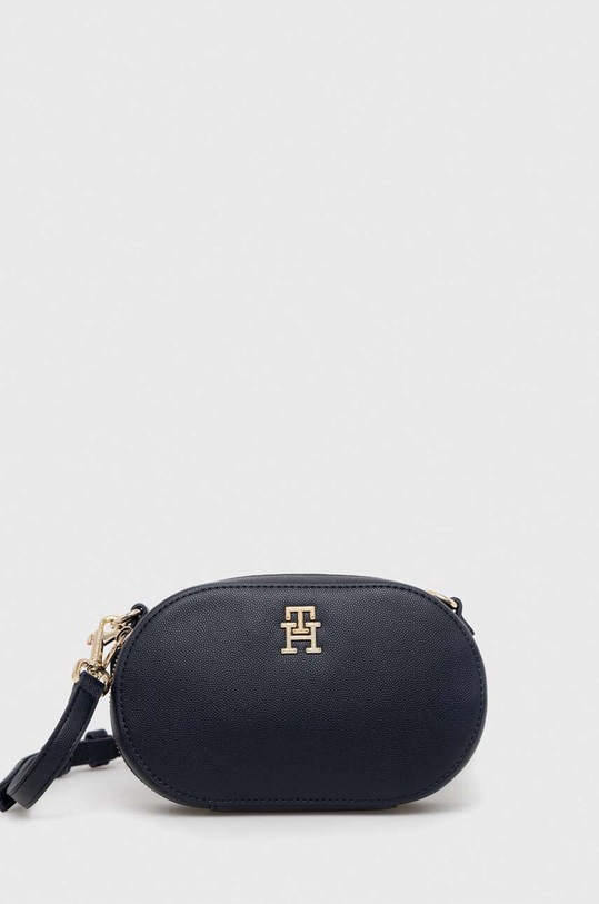 Τσάντα Tommy Hilfiger απομίμηση λείου δέρματος σκούρο μπλε AW0AW14479.PPYX