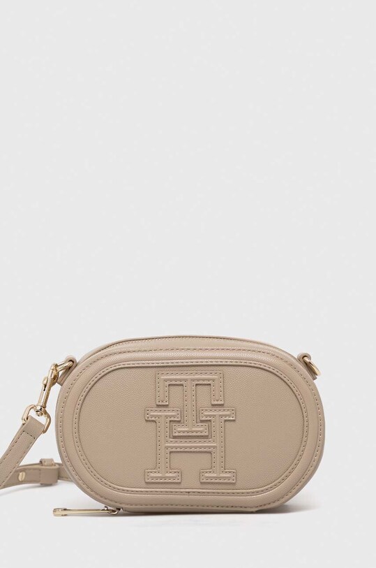 Torba Tommy Hilfiger bez uzorka bež AW0AW14737.PPYX