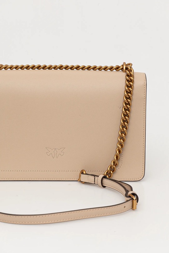Accesorii Pinko poseta de piele 100941.A0F1 bej