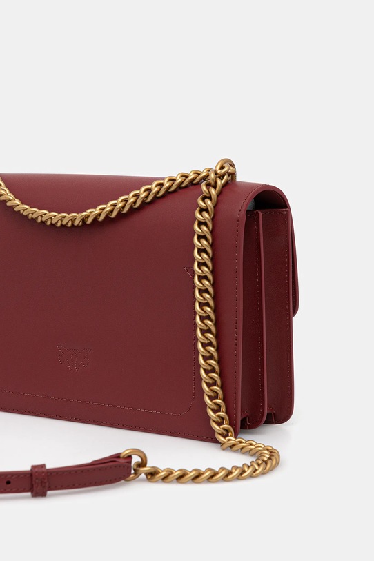 Akcesoria Pinko torebka skórzana 100941.A0F1 bordowy