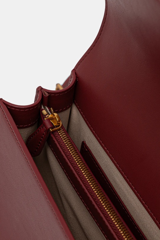 Pinko torebka skórzana 100941.A0F1 bordowy