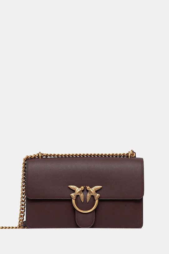Pinko torebka skórzana skóra licowa brązowy 100941.A0F1