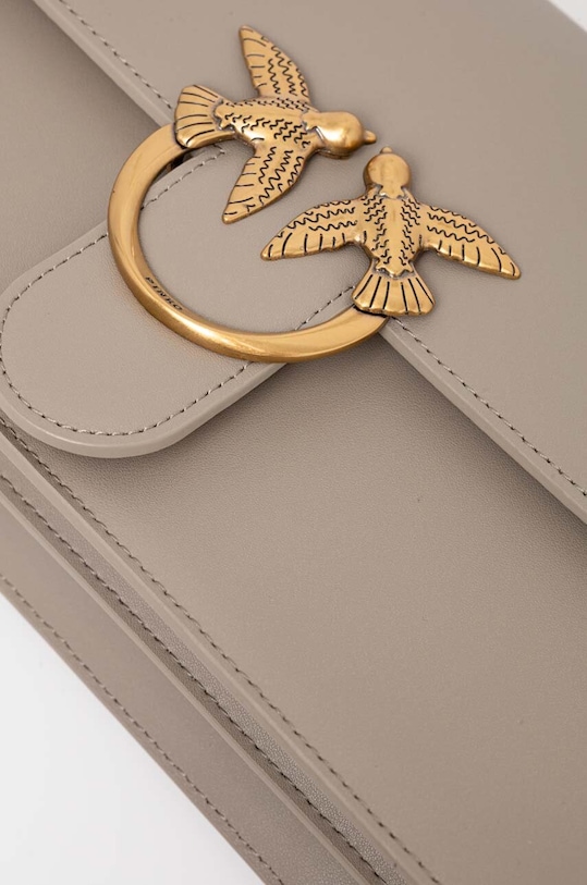 Kožená kabelka Pinko sivá 100941.A0F1