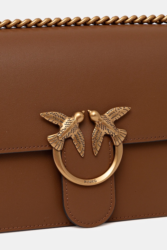 Akcesoria Pinko torebka skórzana 100941.A0F1 brązowy