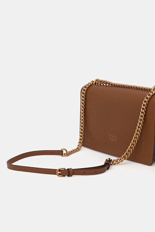 Pinko torebka skórzana brązowy 100941.A0F1