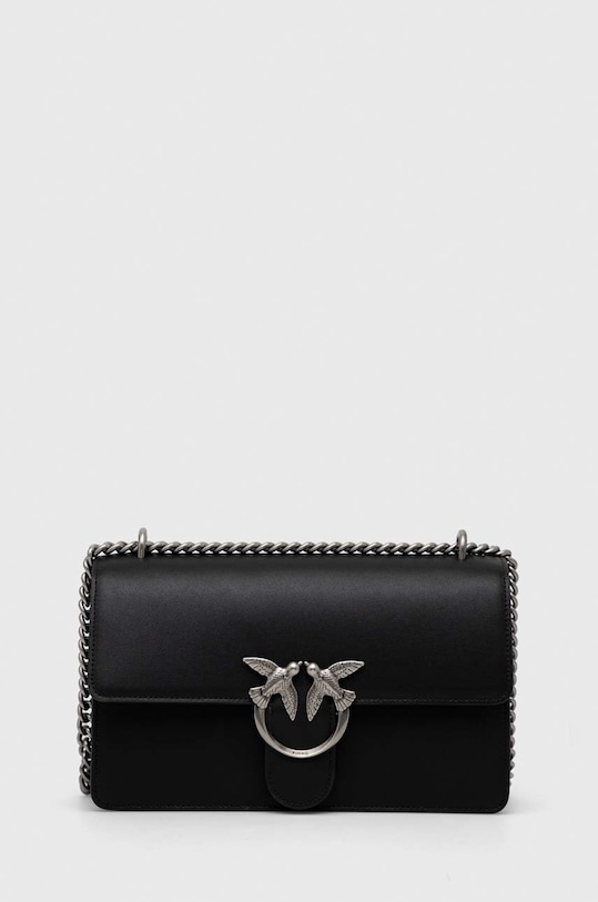 Кожаная сумочка Pinko кожа чёрный 100941.A0F1