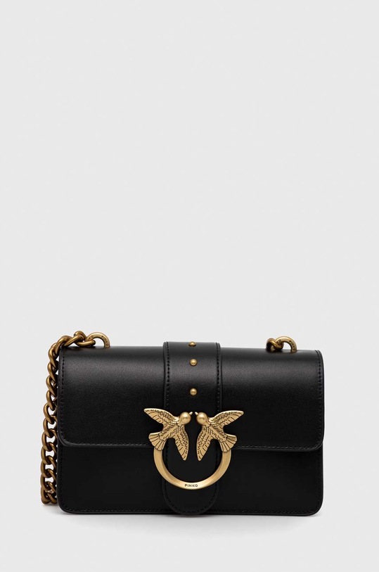 Кожаная сумочка Pinko аппликация чёрный 100058.A0F1