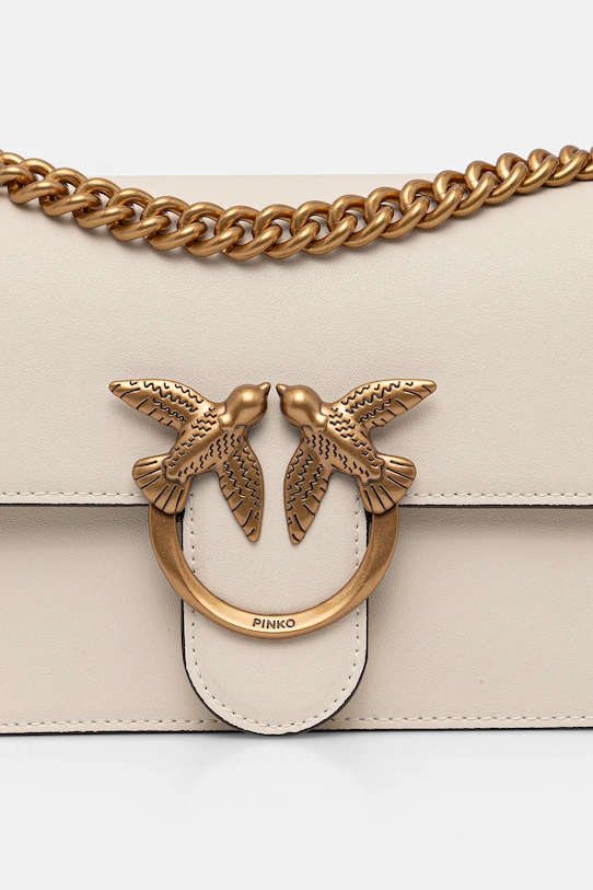 Akcesoria Pinko torebka skórzana 100074.A0F1 beżowy