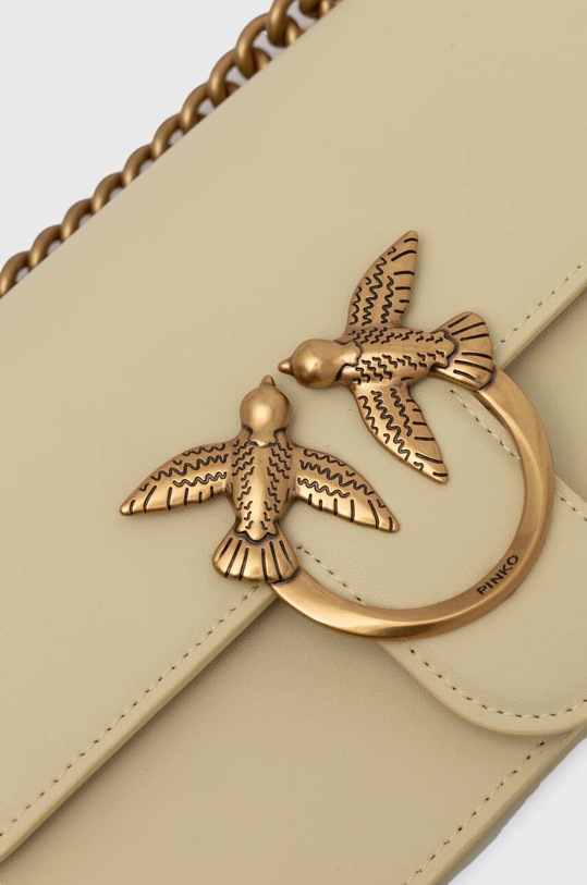 Pinko torebka skórzana beżowy 100074.A0F1