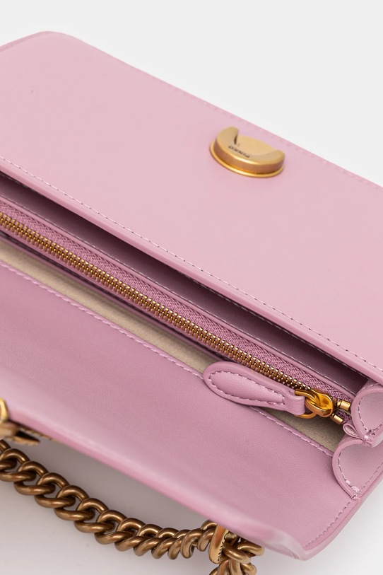 Δερμάτινη τσάντα Pinko 100074.A0F1 μωβ