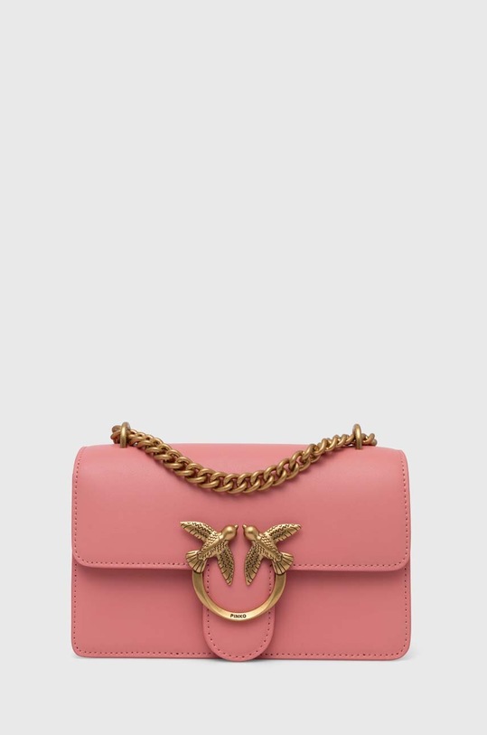 Kožená kabelka Pinko usňová koža ružová 100074.A0F1