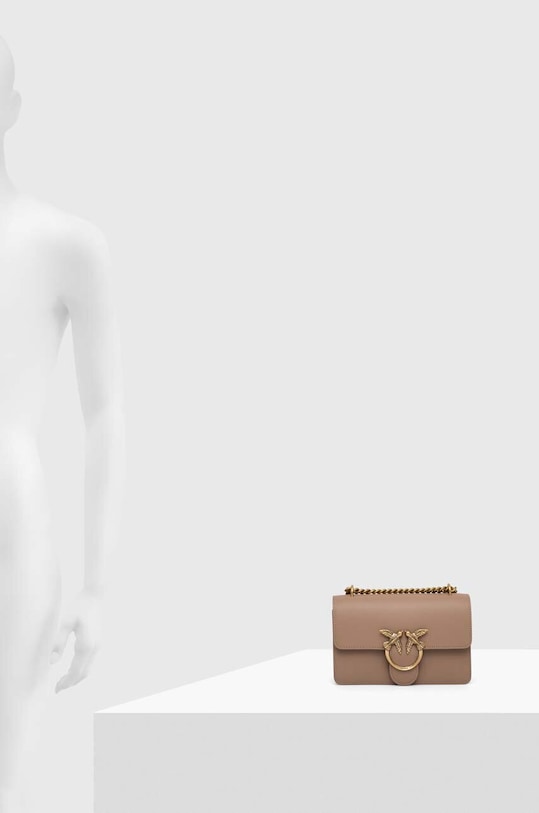 Pinko poșetă de piele 100074.A0F1 bej