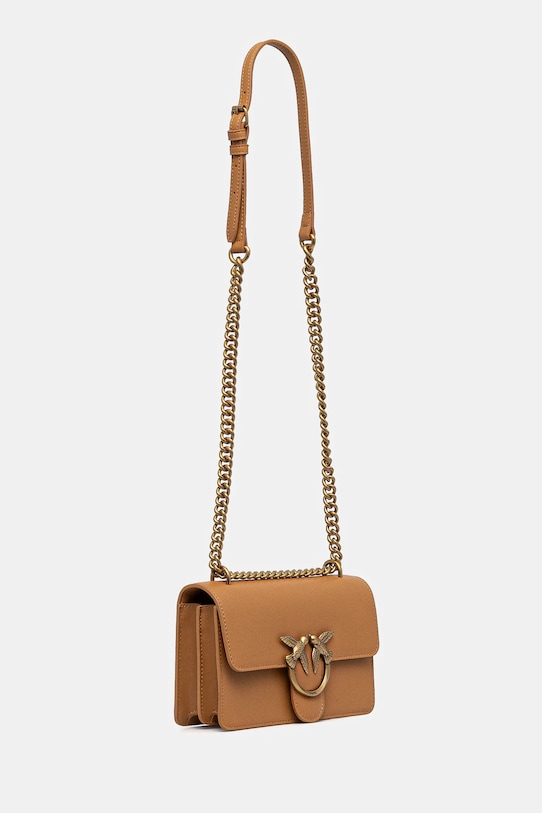 Kožená kabelka Pinko 100074.A0F1 hnědá AA00