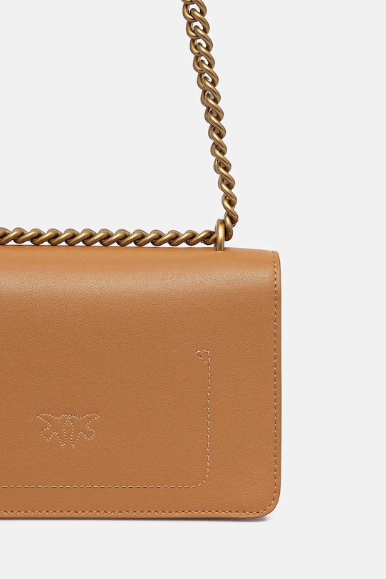 Doplňky Kožená kabelka Pinko 100074.A0F1 hnědá