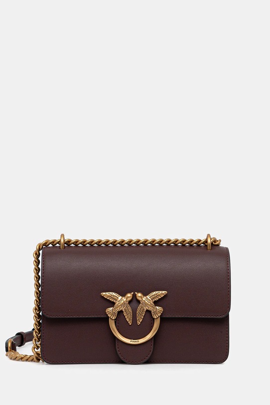 Kožená kabelka Pinko usňová koža hnedá 100074.A0F1