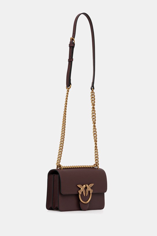 Kožená kabelka Pinko 100074.A0F1 hnedá AA00