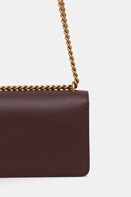 Doplnky Kožená kabelka Pinko 100074.A0F1 hnedá