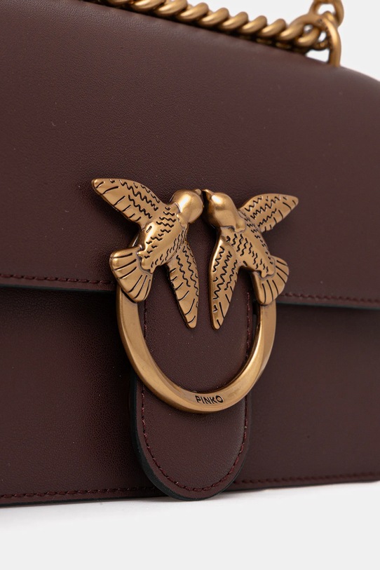 Kožená kabelka Pinko hnedá 100074.A0F1