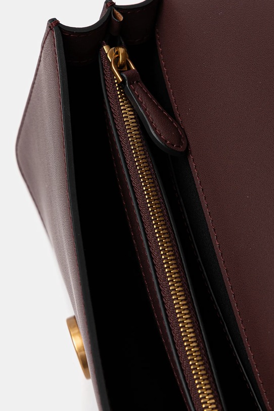 Kožená kabelka Pinko 100074.A0F1 hnedá