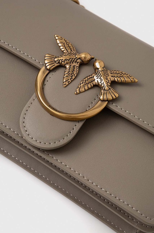 Pinko torebka skórzana szary 100074.A0F1