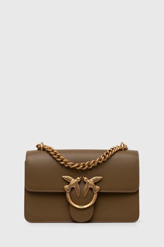 Pinko torebka skórzana skóra licowa zielony 100074.A0F1