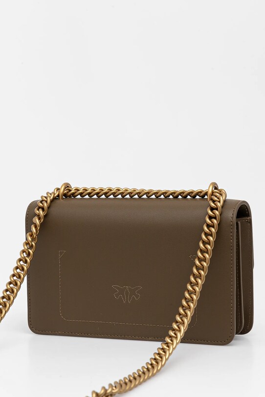 Accesorii Pinko poseta de piele 100074.A0F1 maro