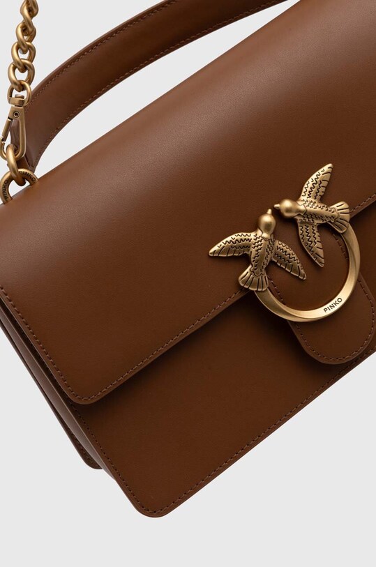 Pinko borsa a mano in pelle marrone 100072.A0F1