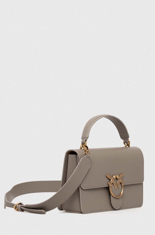Kožená kabelka Pinko 100072.A0F1 sivá AW24
