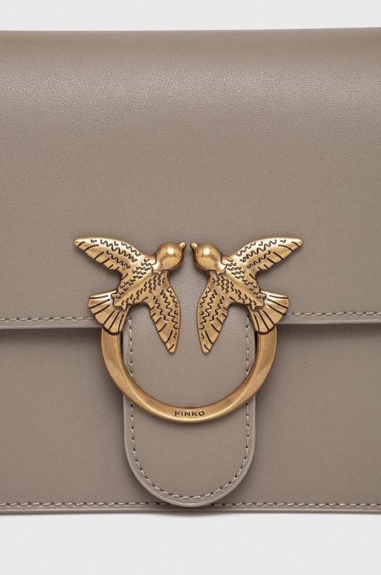 Kožená kabelka Pinko sivá 100072.A0F1