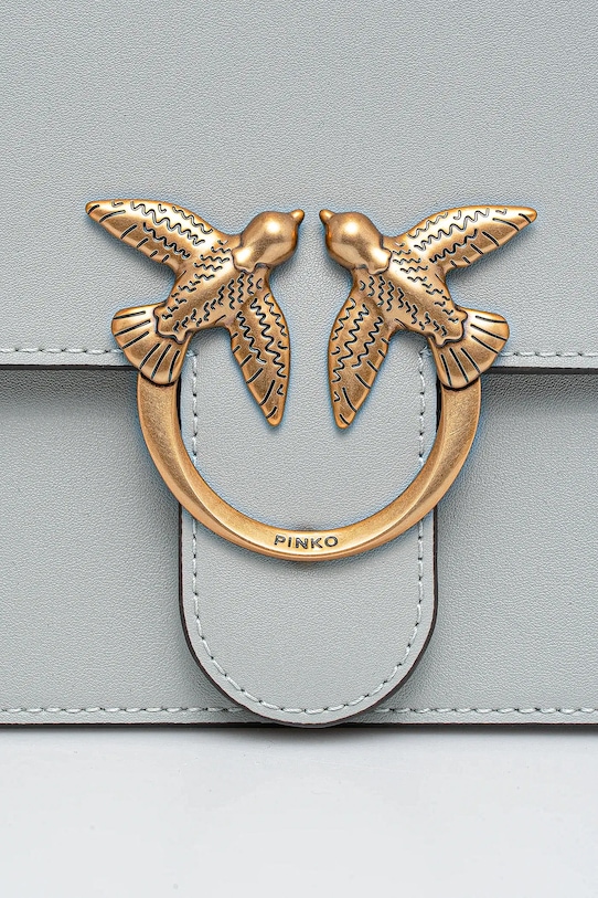 Δερμάτινη τσάντα Pinko γκρί 100066.A0F1