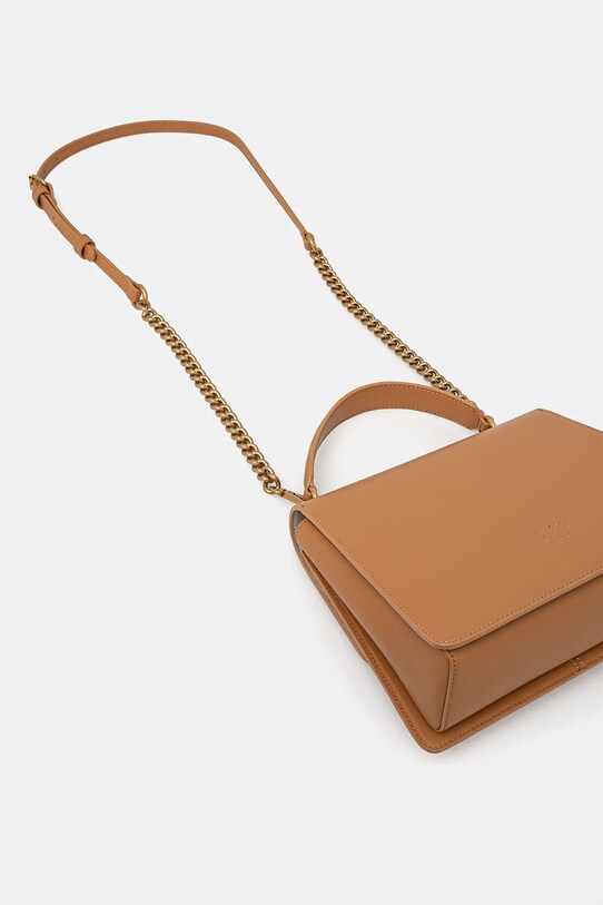 Pinko borsa a mano in pelle marrone 100066.A0F1