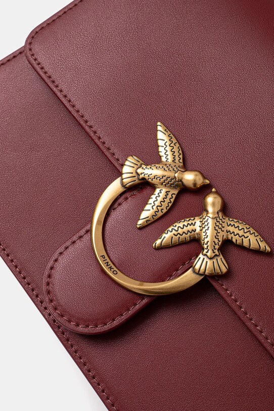 Δερμάτινη τσάντα Pinko μπορντό 100066.A0F1