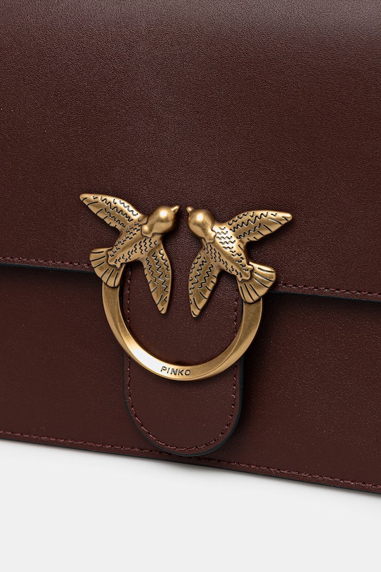 Accesorii Pinko poșetă de piele 100066.A0F1 maro