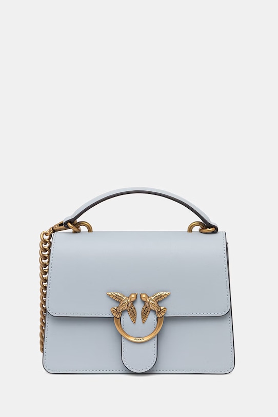 Pinko torebka skórzana nie mieści A4 niebieski 100071.A0F1