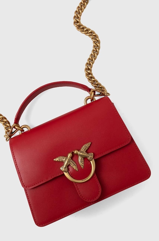 Kožená kabelka Pinko červená 100071.A0F1