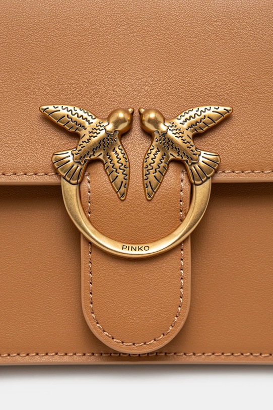 Pinko torebka skórzana brązowy 100071.A0F1