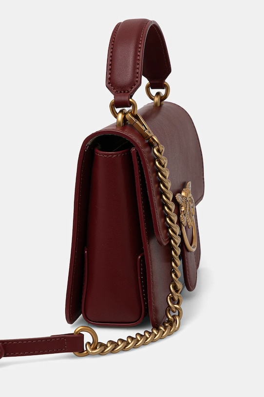 Pinko poșetă de piele 100071.A0F1 burgundia AA00