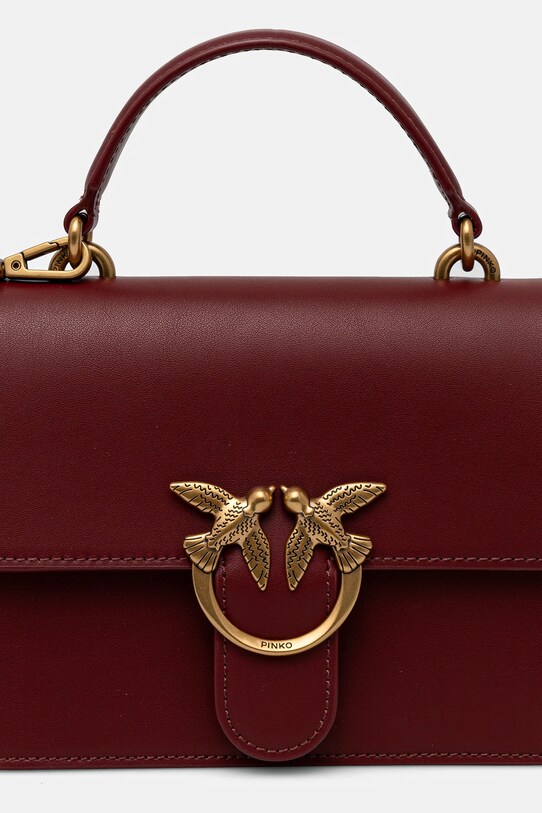 Pinko poșetă de piele 100071.A0F1 burgundia
